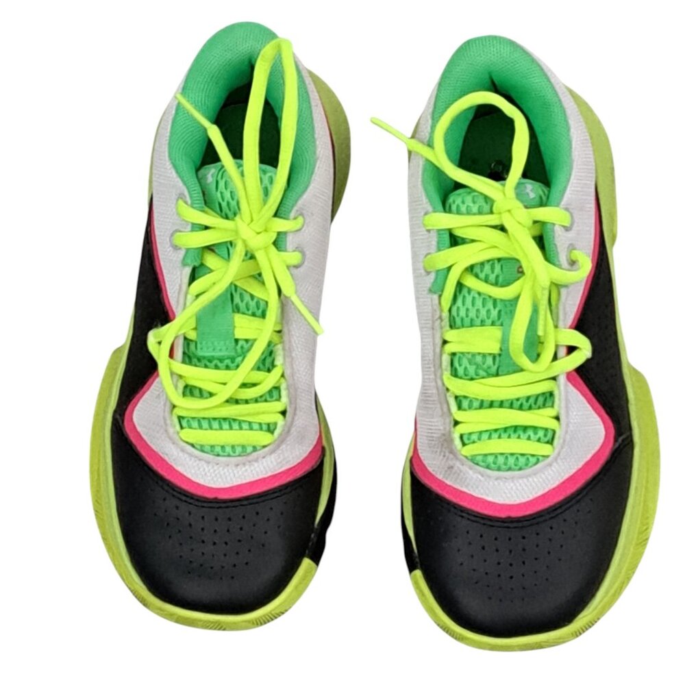 Under Armour Boys Steph Curry SC   Neon Basketball Sneakers Shoes - Size 3.5Y